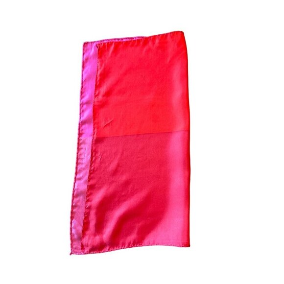 Red Silk Pocket Square Made In China 12x12 Inches - Picture 3 of 5
